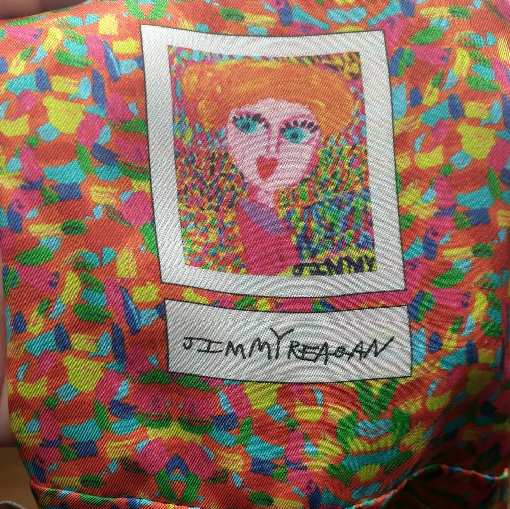 Silk Infinity Scarf Print by Jimmy Reagan an Autistic Artist
